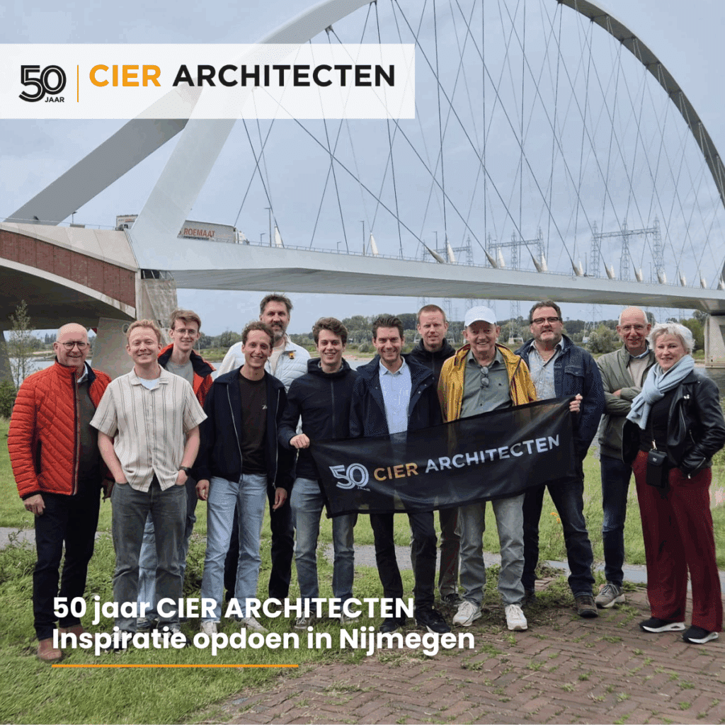 Team CIER Architecten viert 50 jaar met inspiratie opdoen in Nijmegen.