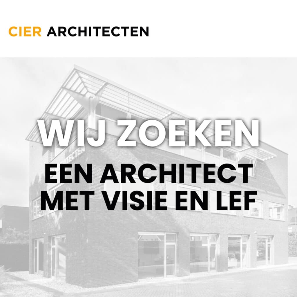 Vacature ervaren architect in een creatief team dat werkt aan duurzame projecten.