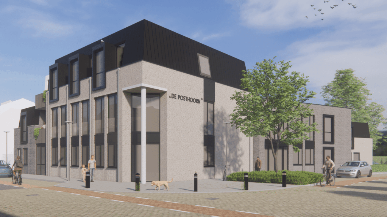 De Posthoorn laat de herbestemming Hoge Ham 24 zien als duurzaam appartementencomplex in Dongen.