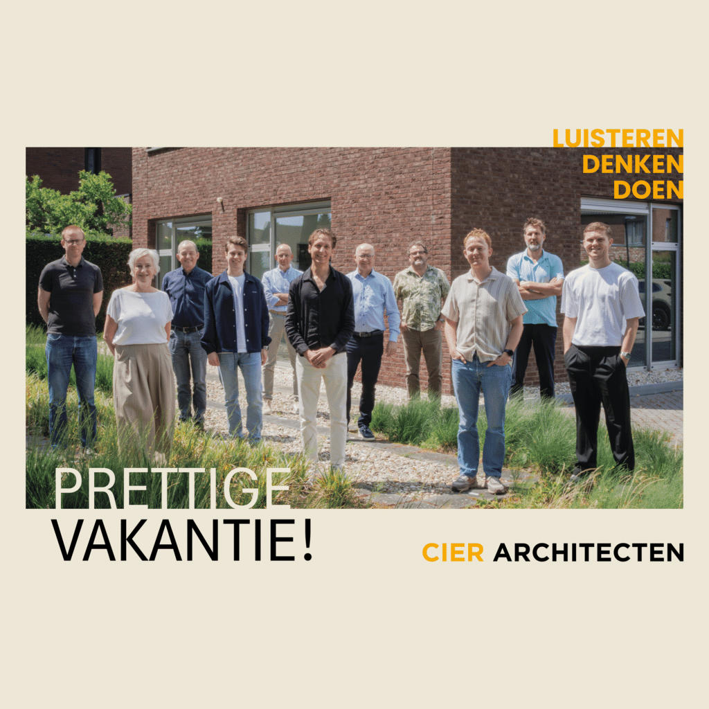 Ons architectenbureau is tijdens de zomersluiting gesloten en opent op 17 augustus weer de deuren.
