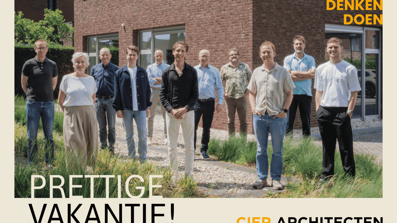 Ons architectenbureau is tijdens de zomersluiting gesloten en opent op 17 augustus weer de deuren.